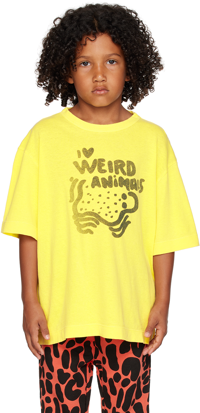 The Animals Observatory Kids Yellow Rooster T-shirt