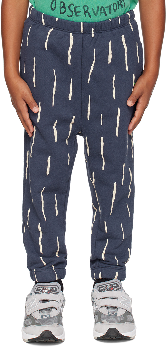 The Animals Observatory Kids Navy Dromedary Lounge Pants In Blue