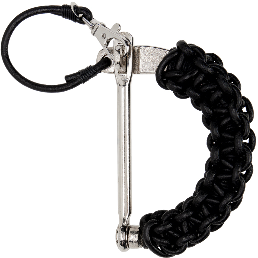 GRAPHICS & MORE Black Leather Blessed Halo On Black Keychain