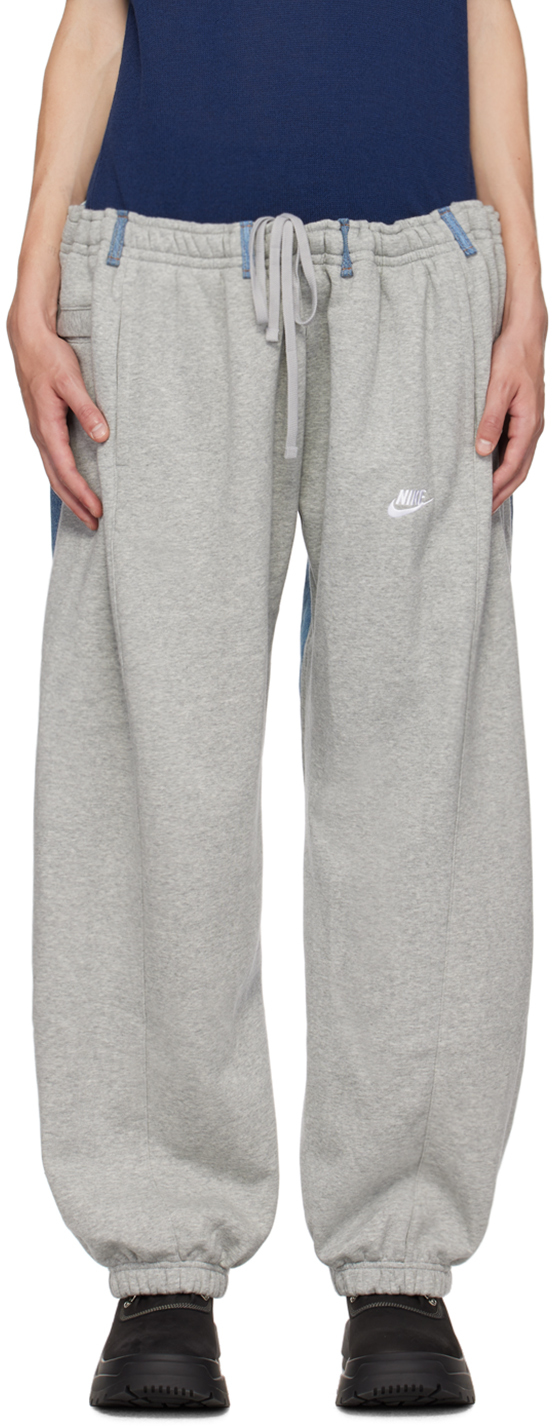 Gray & Blue Overjoggingjeans Sweatpants by Bless on Sale