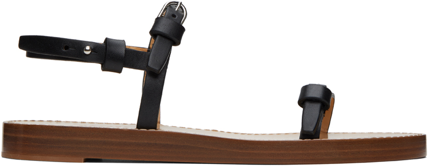 【関税込み】Gabriela Hearst ブラック Ares ミュール Gabriela Hearst - Striker leather platform sandals Gabriela