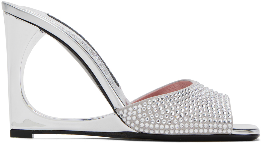 【関税込み】Les Petits Joueurs シルバー Lola ミュール Silver Lola Mules by Les Petits Joueurs on Sale