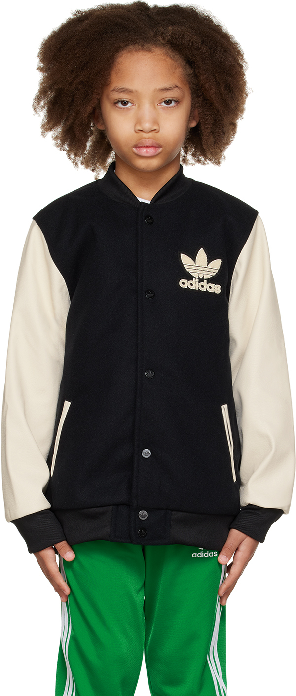 Adidas Originals Kids Black & White Vrct Big Kids Jacket