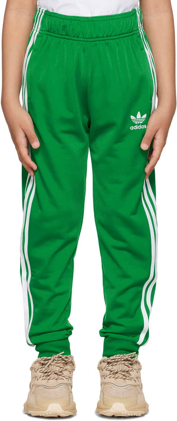 Kids Green Adicolor SST Big Kids Track Pants by adidas Kids on Sale