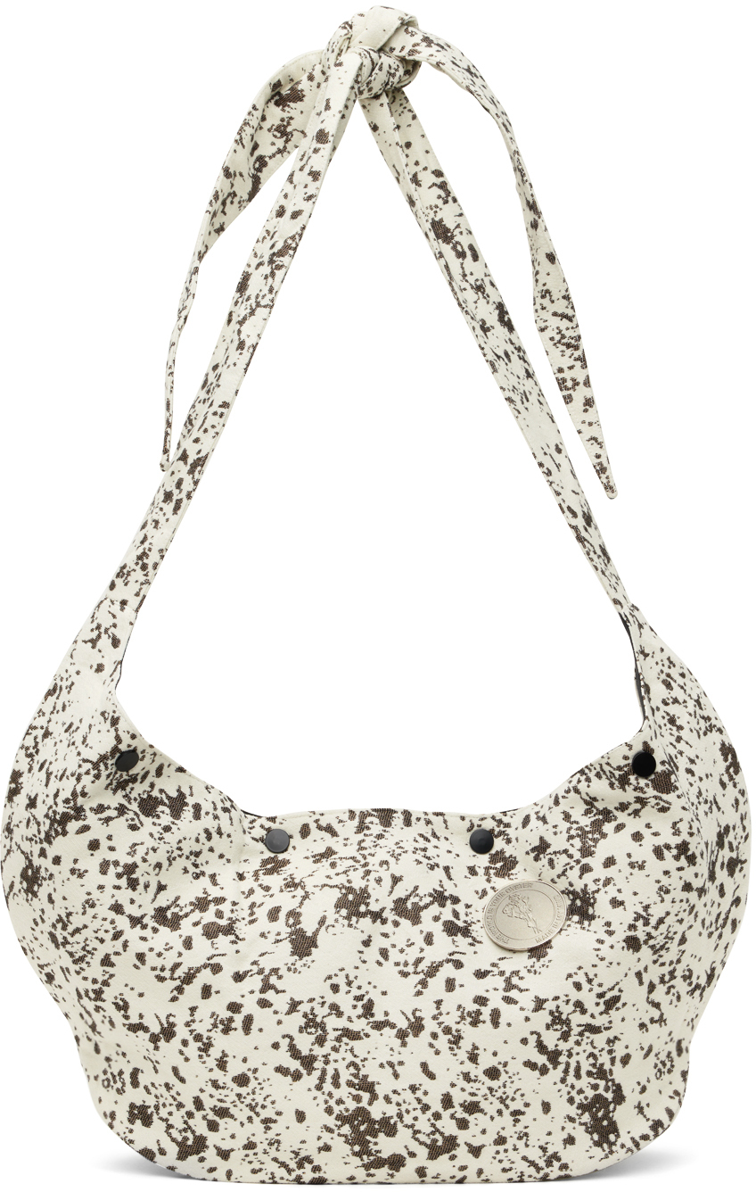 The World Is Your Oyster White Jacquard Bag
