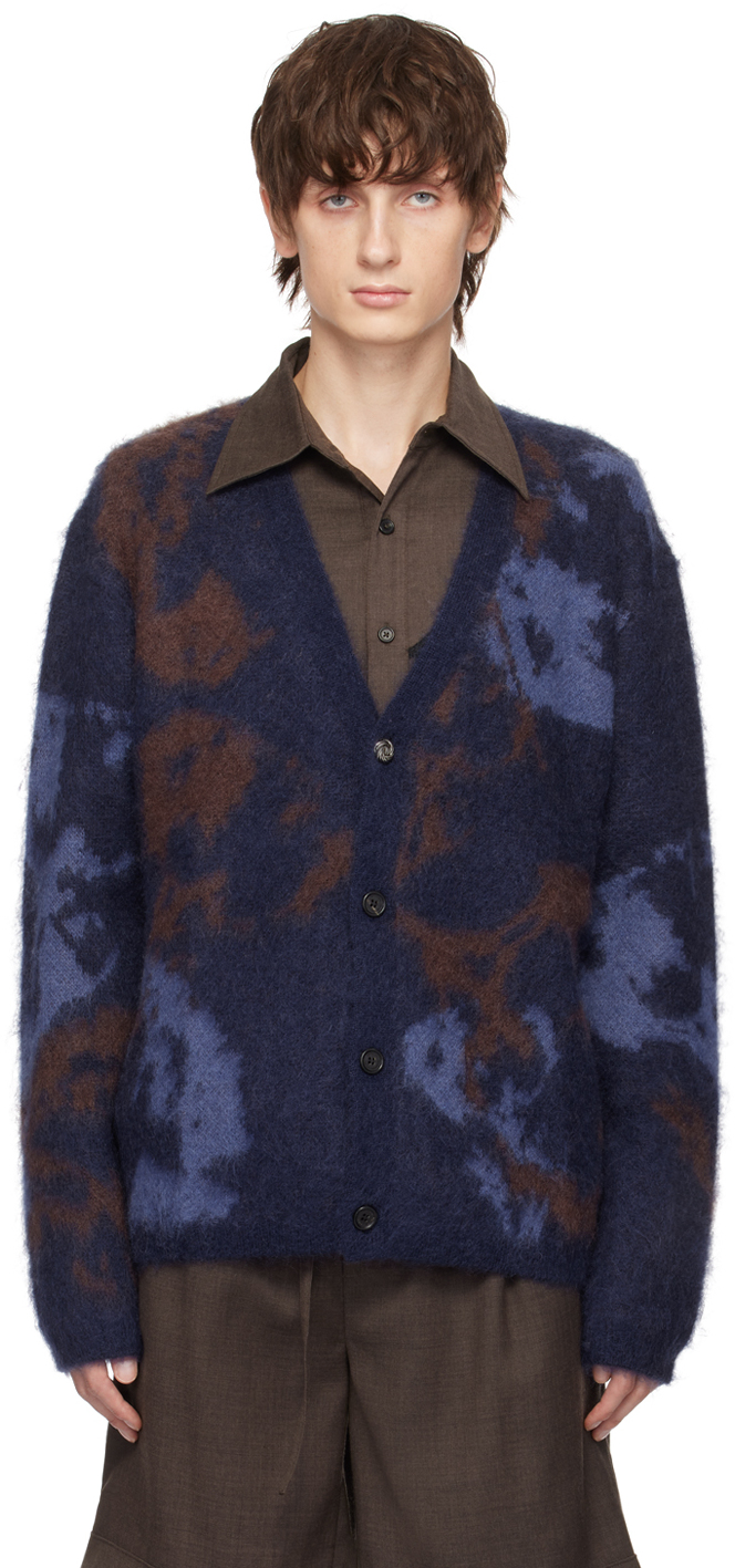 The World Is Your Oyster Navy Floral Cardigan