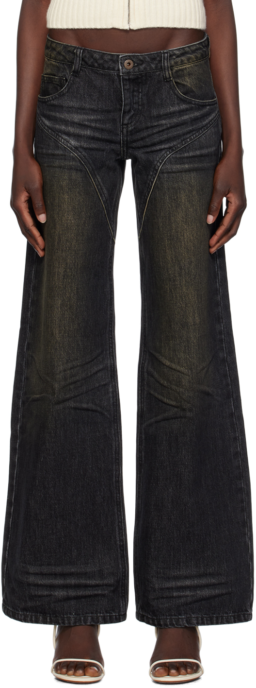 Fax Copy Express Black Dirty Wash Jeans