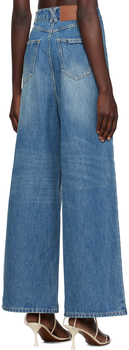 即納可 FaxCopyExpress Wide-leg Dirty Wash Jeans | www