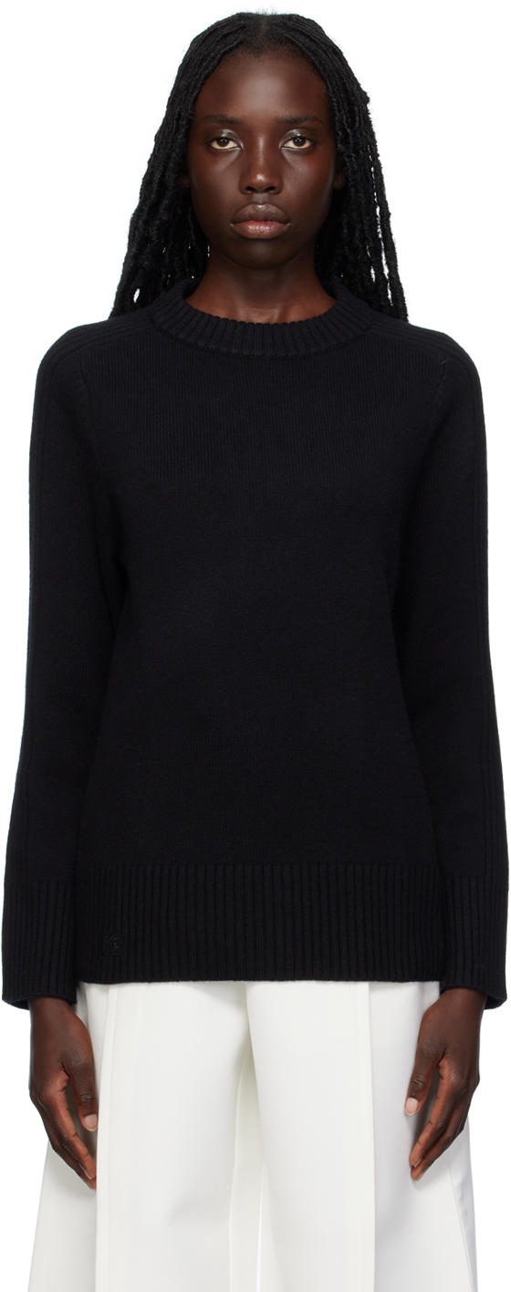 Black Pullover Sweater by Fax Copy Express on Sale