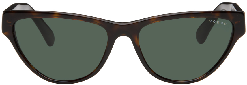 Vogue Eyewear Tortoiseshell Hailey Bieber Edition Sunglasses In W65671 Dark Havana