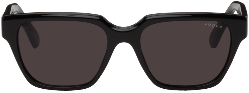Vogue Eyewear Black Hailey Bieber Edition Square Sunglasses In W44/87 Black