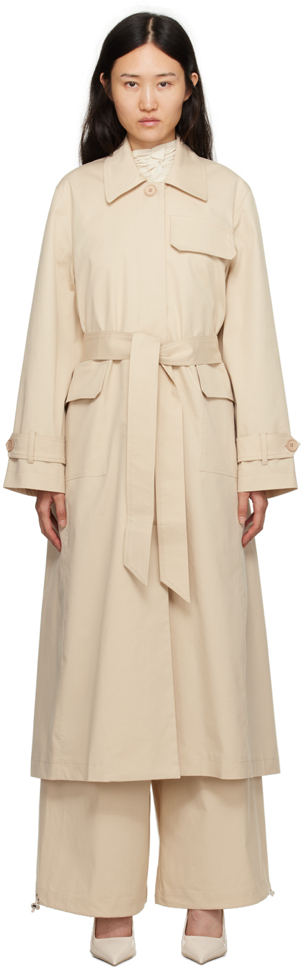 beaufille beige hanson trench coat