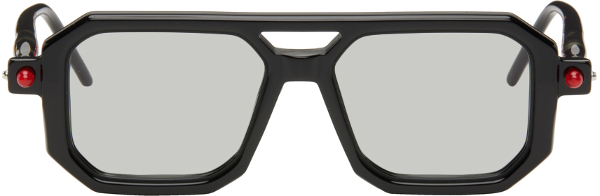 Shop Kuboraum Black P8 Sunglasses In Black Shine