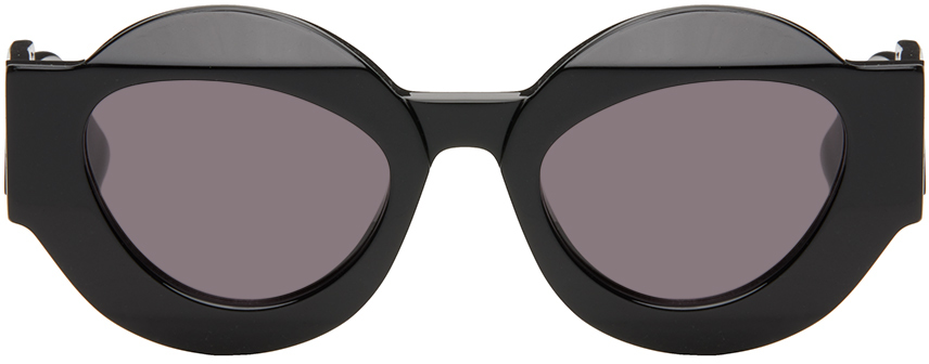 Shop Kuboraum Black X22 Sunglasses In Black Shine