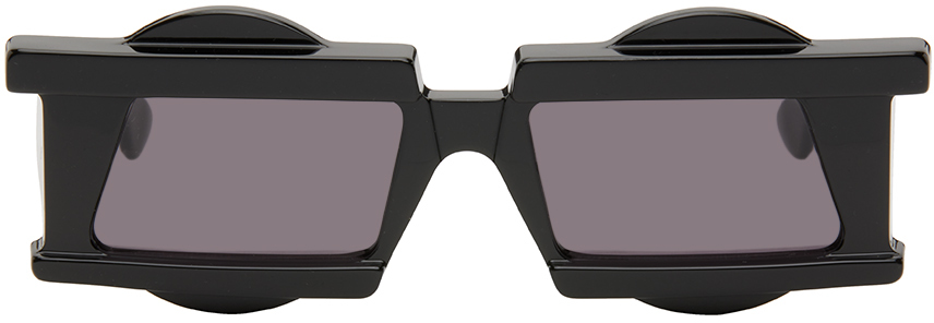 Shop Kuboraum Black X20 Sunglasses In Black Shine
