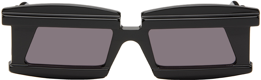 Shop Kuboraum Black X21 Sunglasses In Black Shine