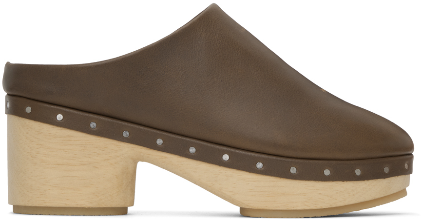 Brown Studio Clogs by Lauren Manoogian on Sale