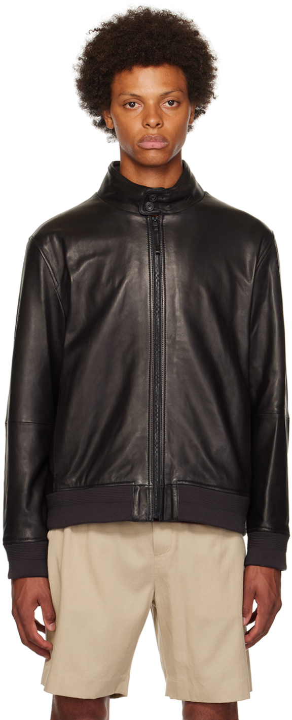 Black Harrington Leather Jacket