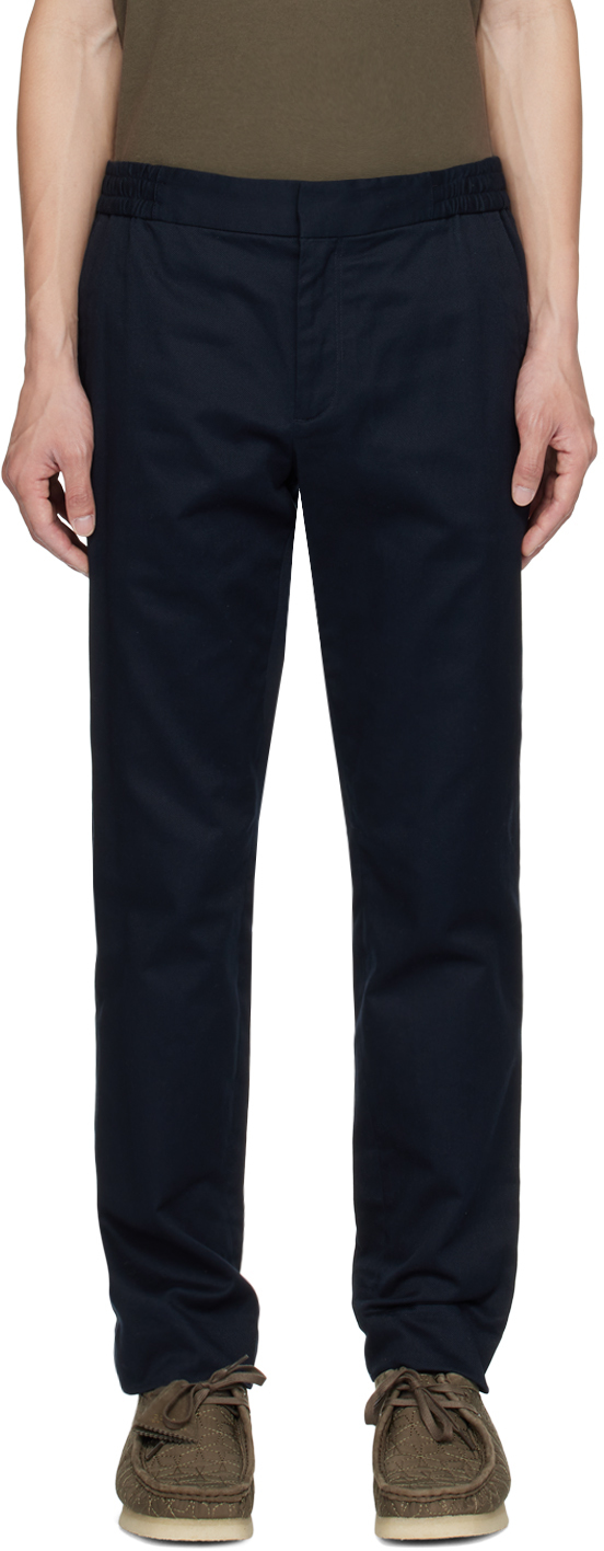Vince Navy Pull On Trousers In Coastal-403cbl