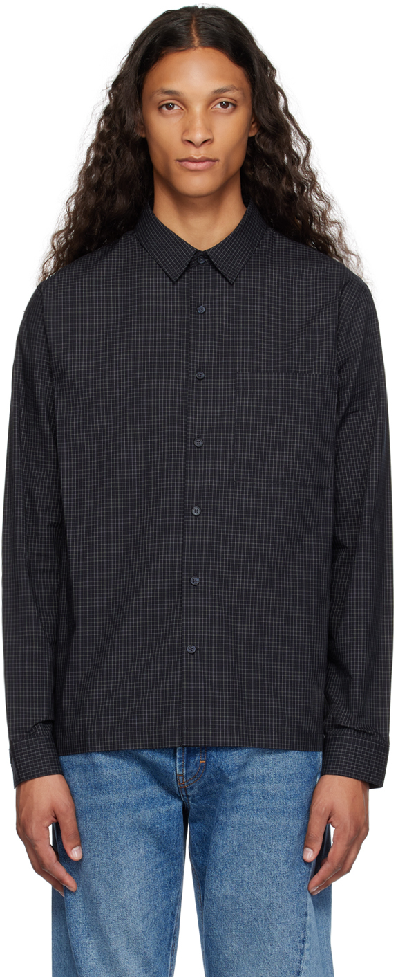 Vince Navy Silverstone Shirt In D Crm/nhtshde-104dcn