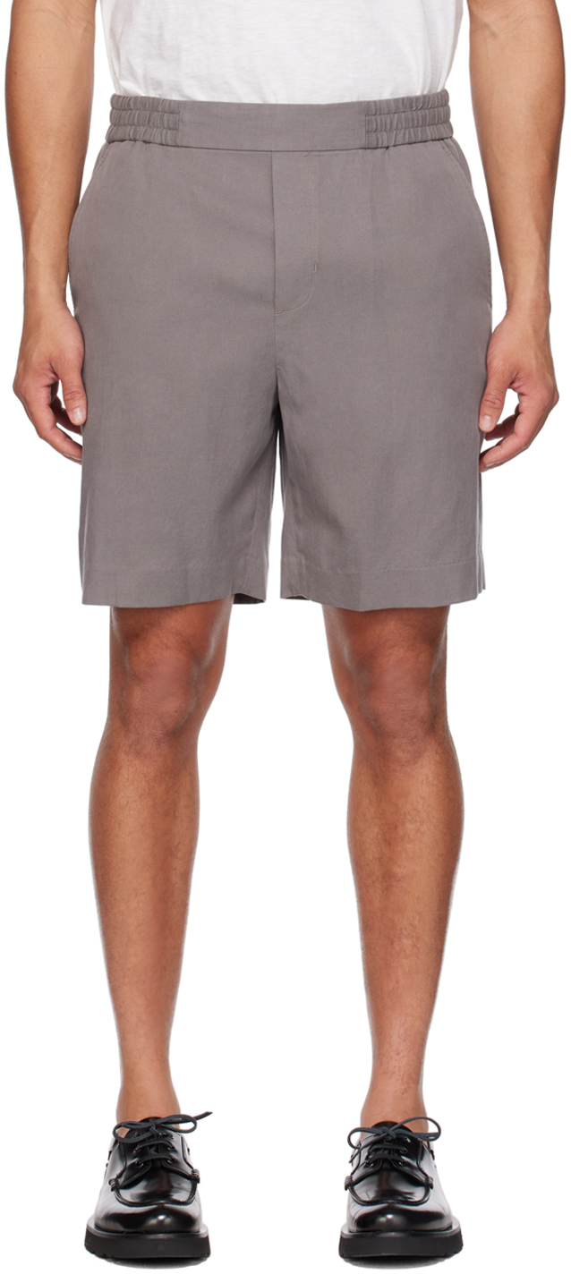 Vince Men's Vacation Flat-front Shorts In Light Pewter