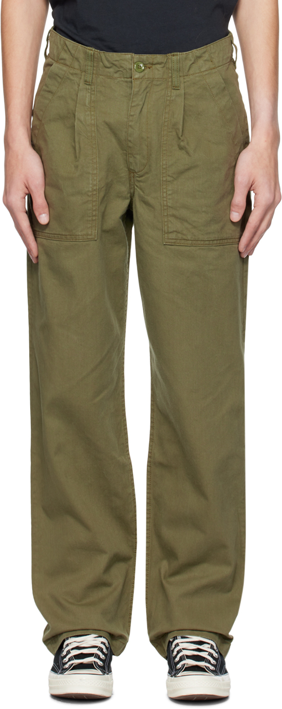 NOAH KHAKI FATIGUE TROUSERS