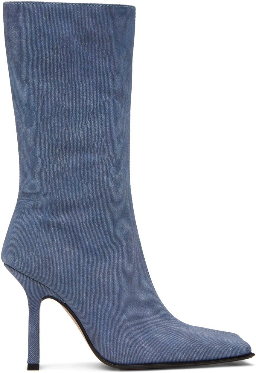 Miista Blue Noor Boots In Denim