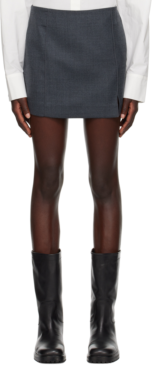 Bec & Bridge Gray Jamie Miniskirt In Charcoal