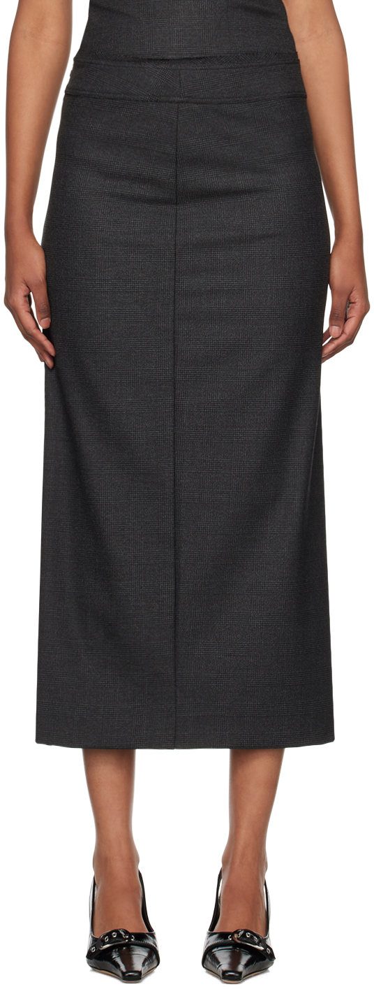 Gray Tali Midi Skirt