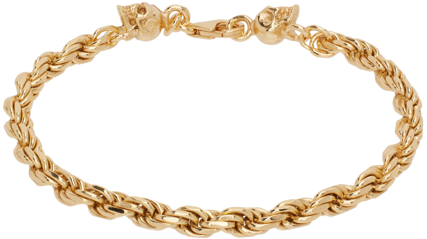 Emanuele Bicocchi Ssense Exclusive Gold Rope Chain Bracelet