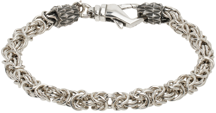 Emanuele Bicocchi Silver Byzantine Chain Bracelet