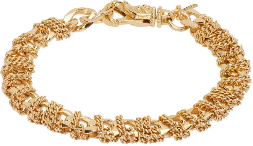 Gold Small Entwined Bracelet