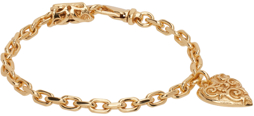 Emanuele Bicocchi Gold Arabesque Heart Bracelet