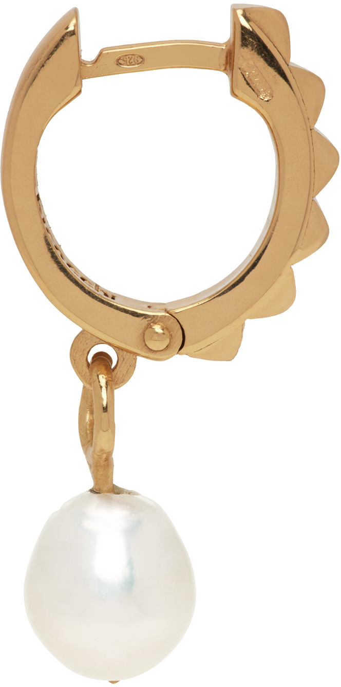 Emanuele Bicocchi textured small hoop earring - Gold