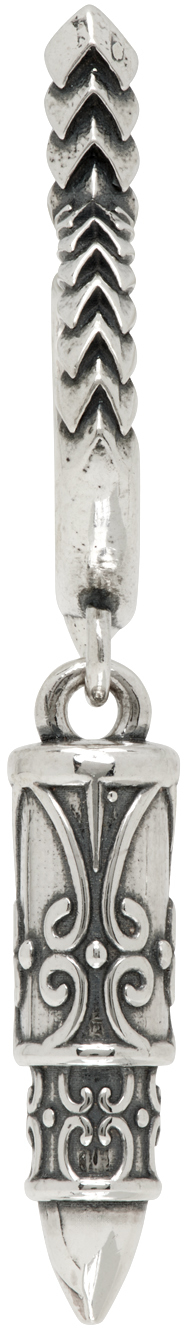 SSENSE Exclusive Silver Bullet Single Earring by Emanuele Bicocchi on Sale