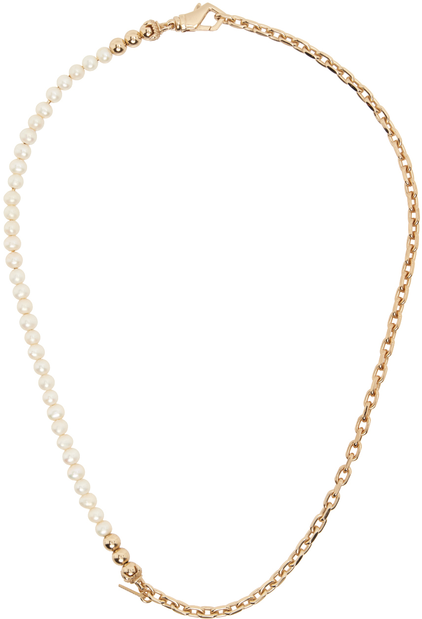 SSENSE Exclusive Gold Pearl Necklace