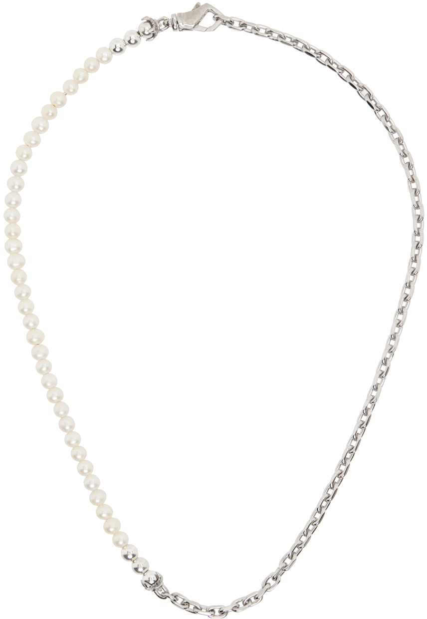 SSENSE Exclusive Silver Pearl Necklace