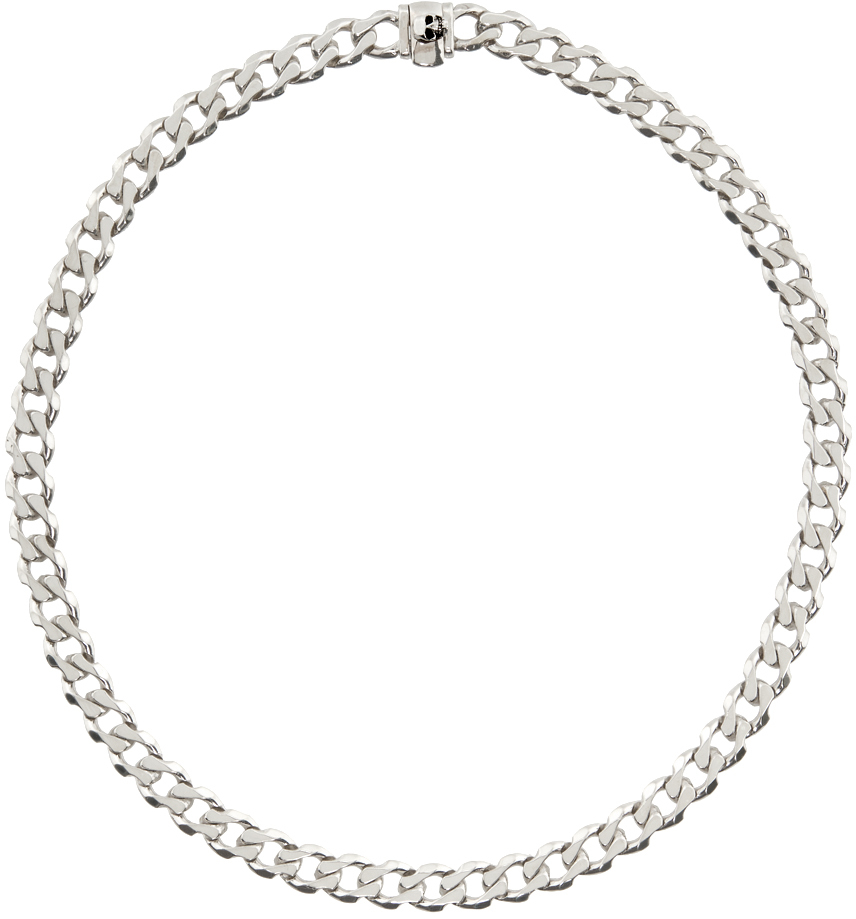 Emanuele Bicocchi Silver Edge Chain Necklace