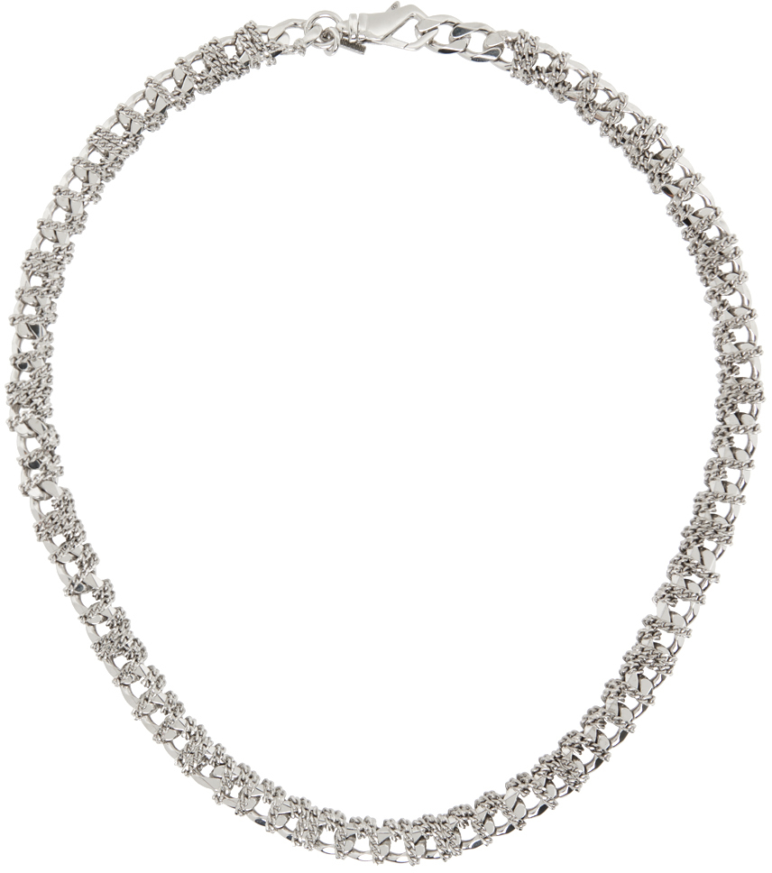 Emanuele Bicocchi Silver Entwined Chain Necklace