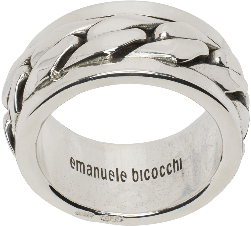 Emanuele Bicocchi Chunky Chain Ring - Silver