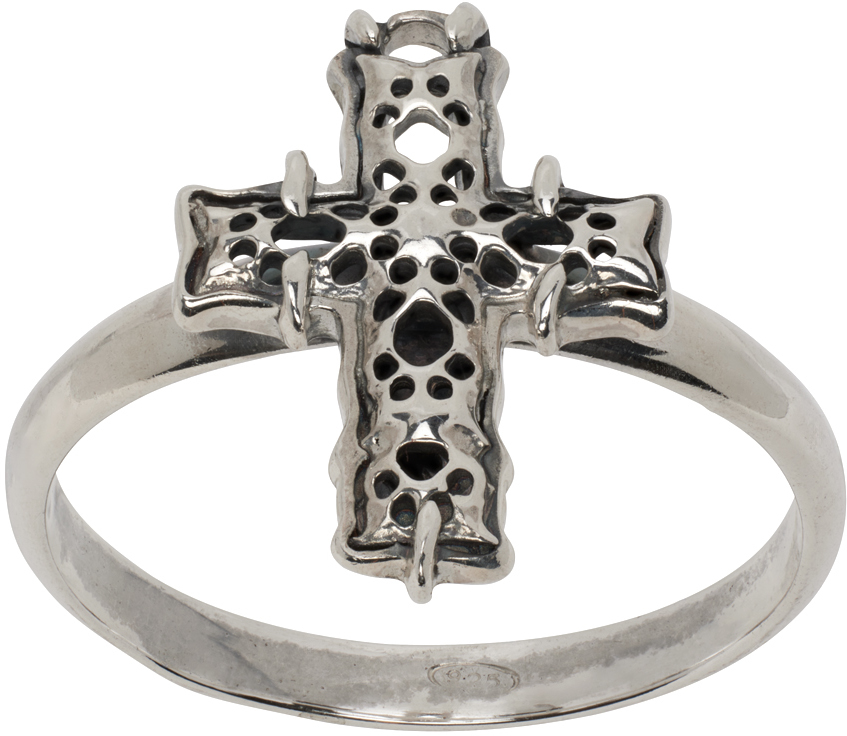 Emanuele Bicocchi Silver Cross Ring
