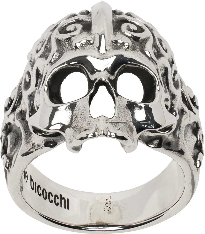 Emanuele Bicocchi Silver Large Skull Ring