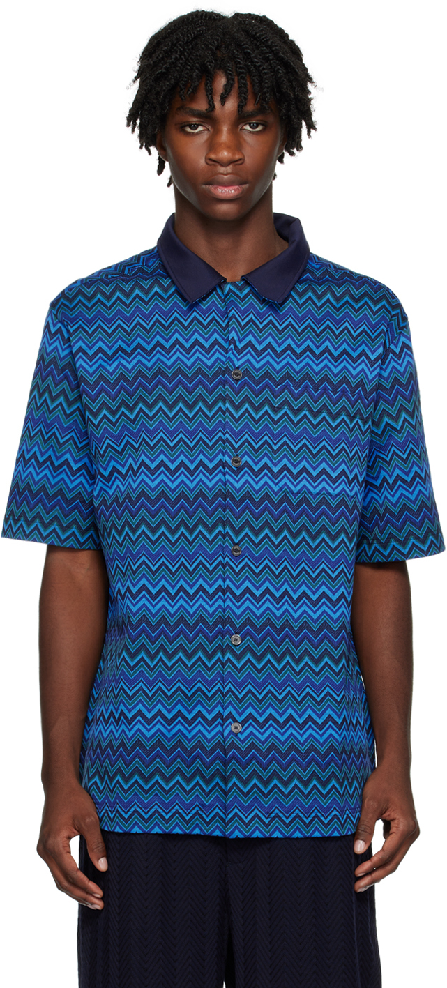 Missoni Blue Chevron Shirt