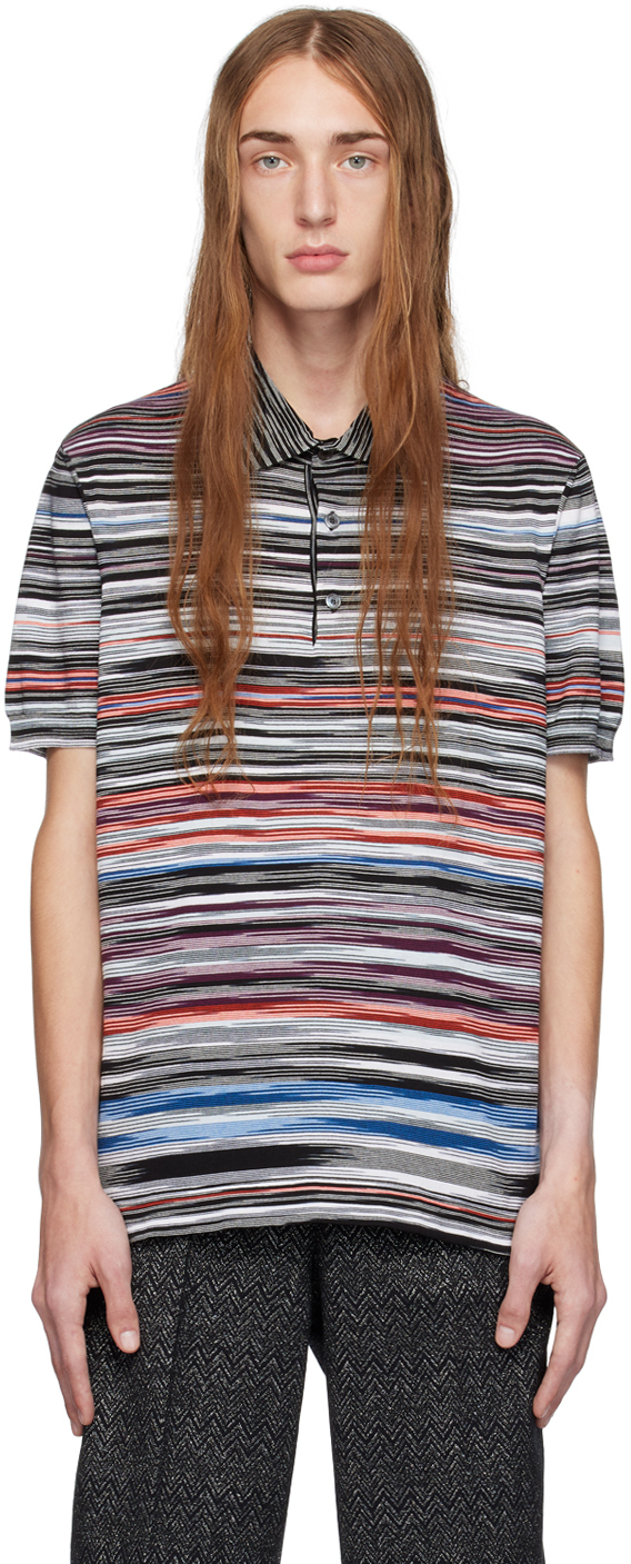 missoni striped polo