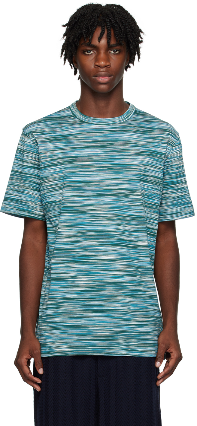 Missoni Blue & Green Striped T-Shirt