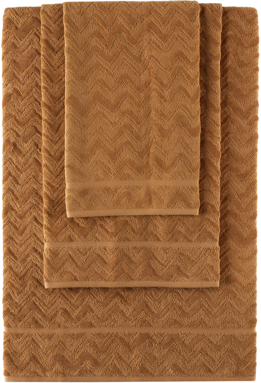 Missoni Orange Rex Five-piece Towel Set In 62