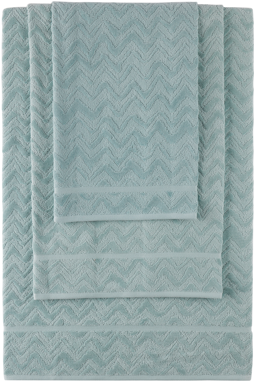 Missoni Blue Rex Five-piece Towel Set In 22