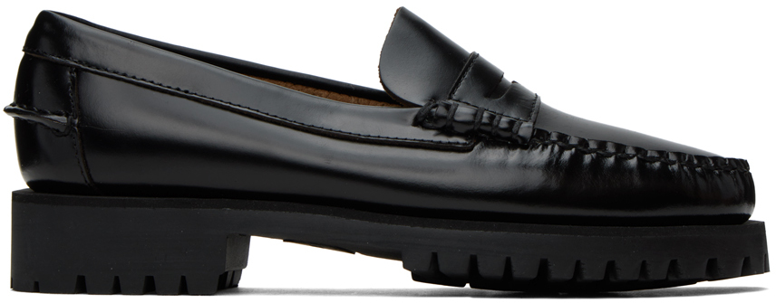 Sebago: Black Dan Lug Loafers | SSENSE