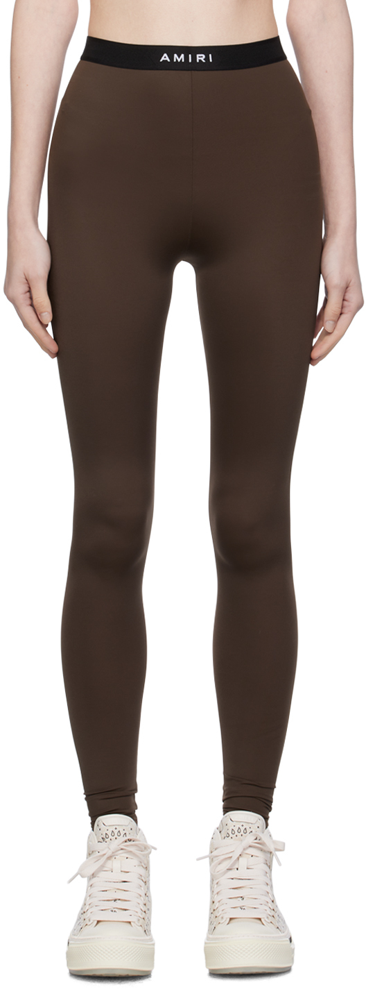 Elastic leggings curvy in dark brown, 6.99€