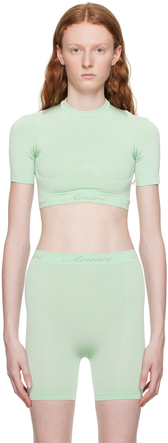 Green Seamless Top by AMIRI on Sale